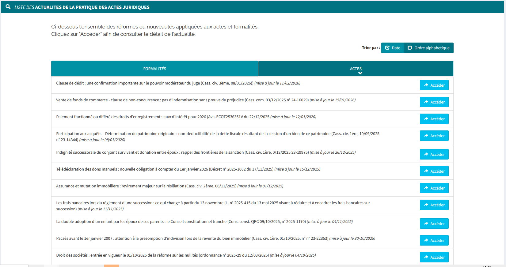 Une actualité juridique accessible